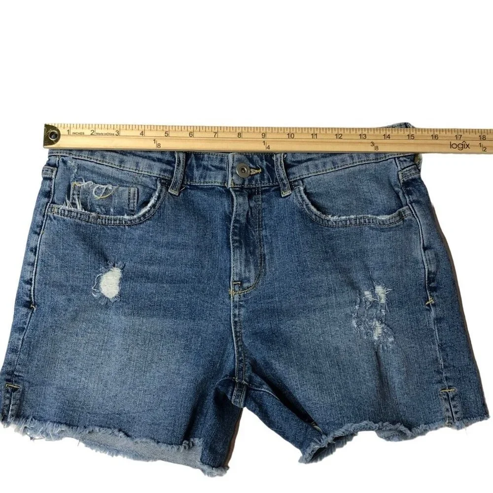 Pilcro and the Letterpress by Anthropologie Slim Boyfriend Denim‎ Shorts Size 28